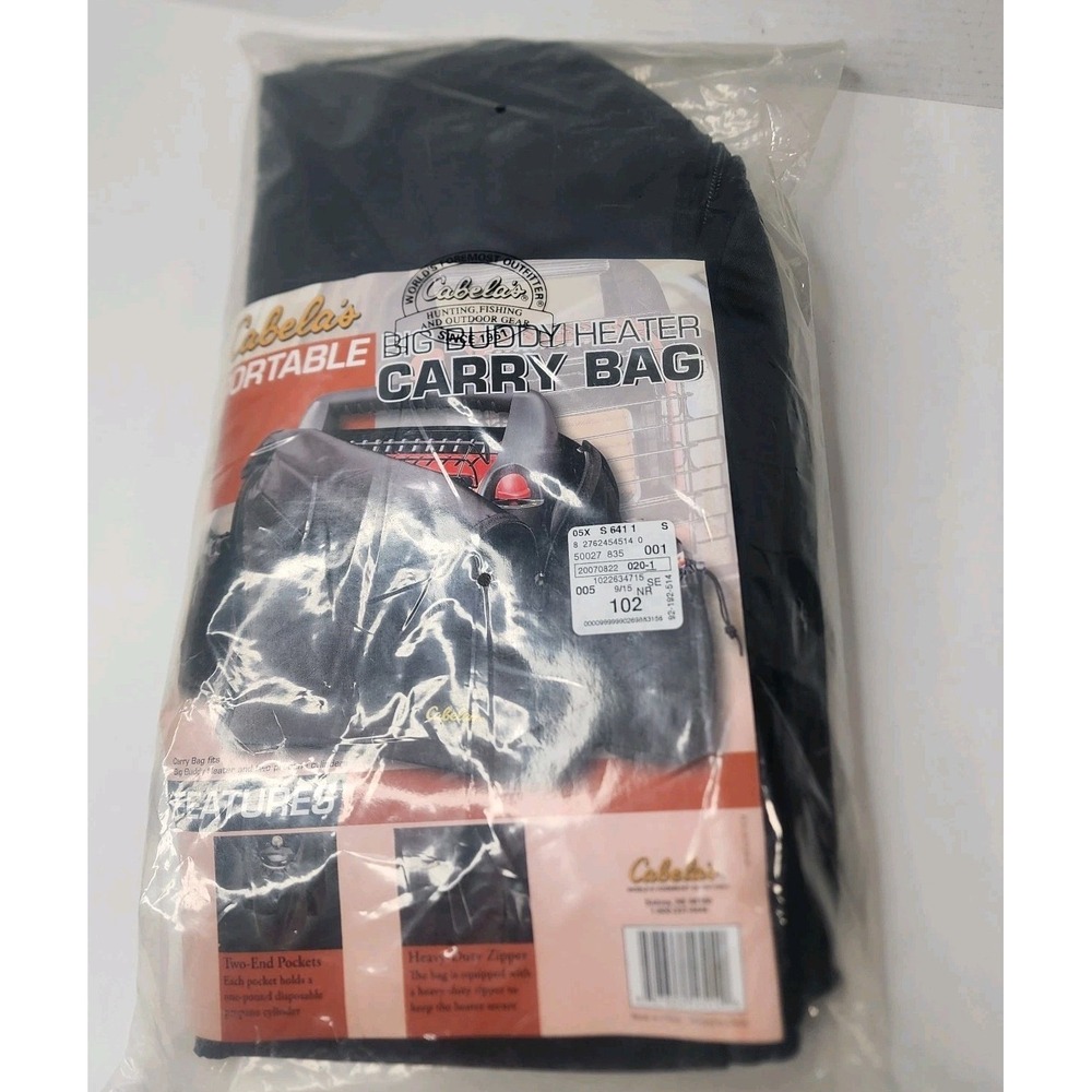 Cabela's Portable Big Buddy Heater Carry Bag Holds Heater & 2 Propane Cylinders